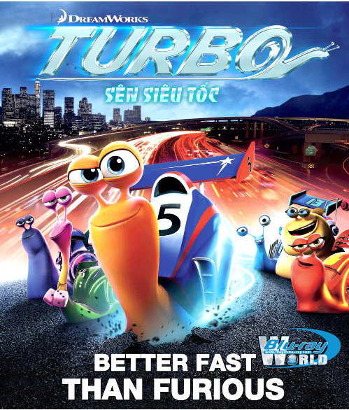B1482. Turbo 2013 - SÊN SIÊU TỐC  2D 25G (DTS-HD MA 5.1)  